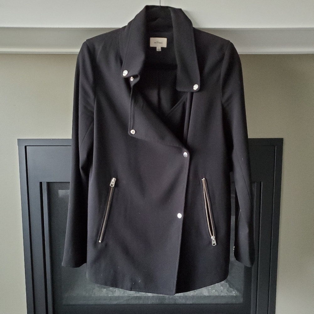 Women’s Black Asymmetrical Zip Jacket - Unbranded